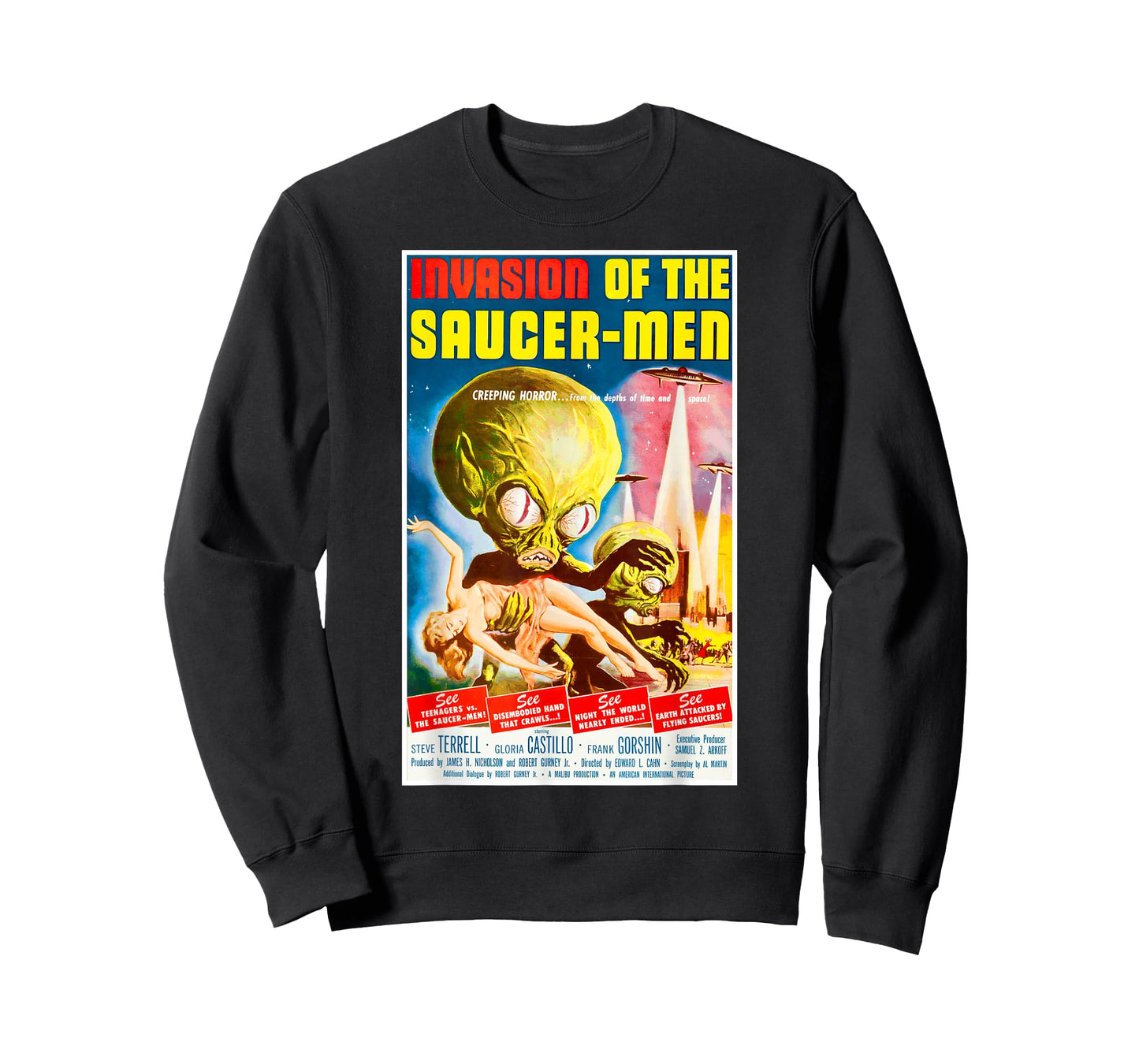 Invasion of Saucer Men Halloween T-Shirt Sci Fi Tee Shirt