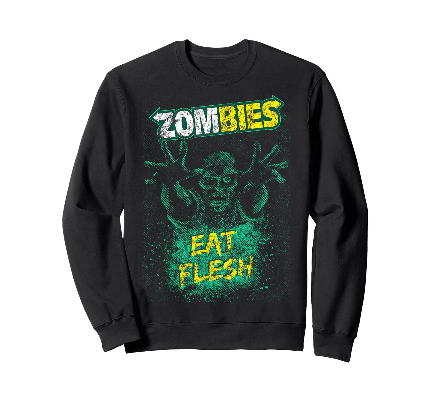 Funny Zombies Eat Flesh Tee For Men, Women & Kids Halloween T-Shirt