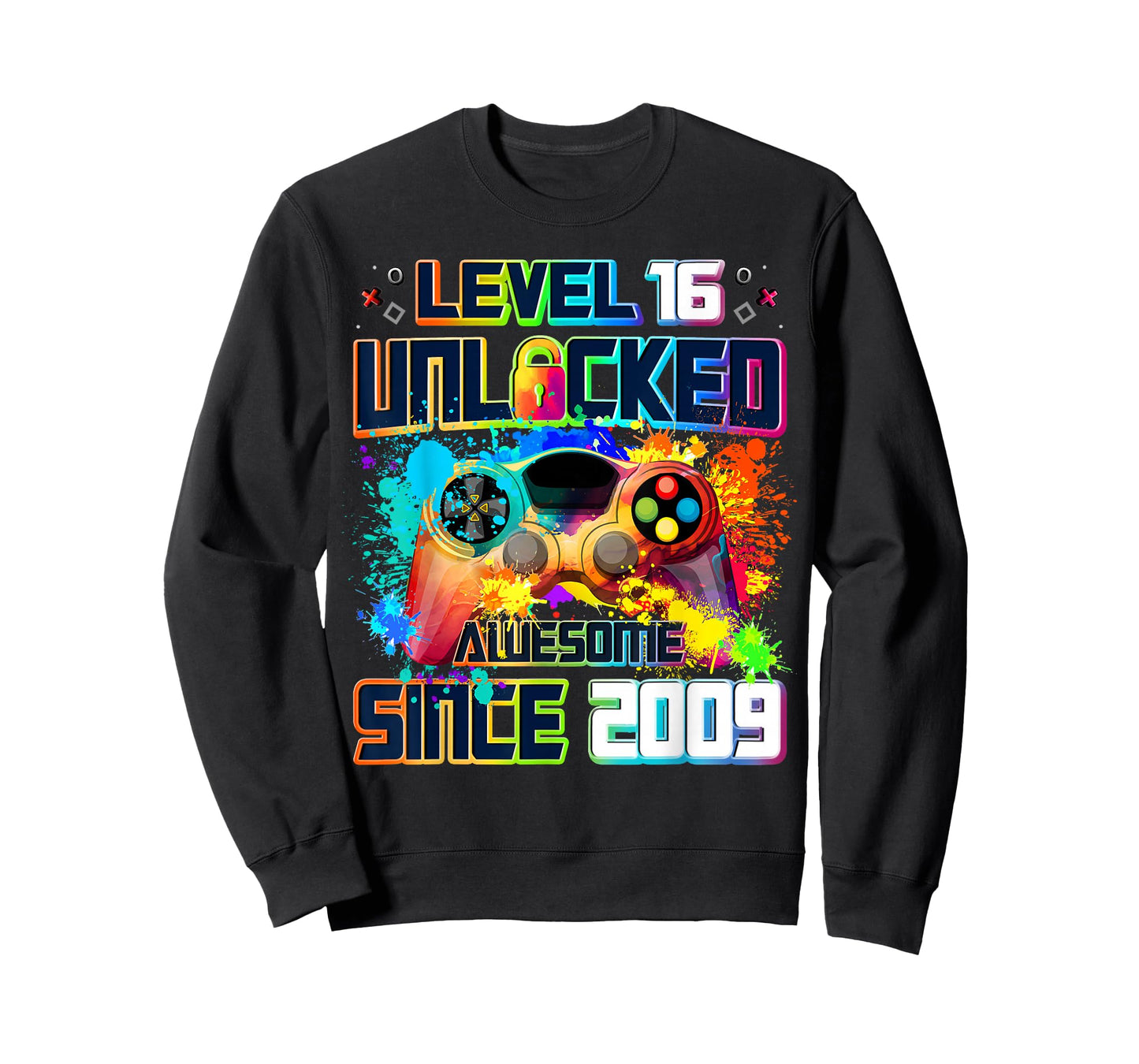 Level 16 Unlocked 16 Year Old Video Gamer 16th Birthday Gift T-Shirt