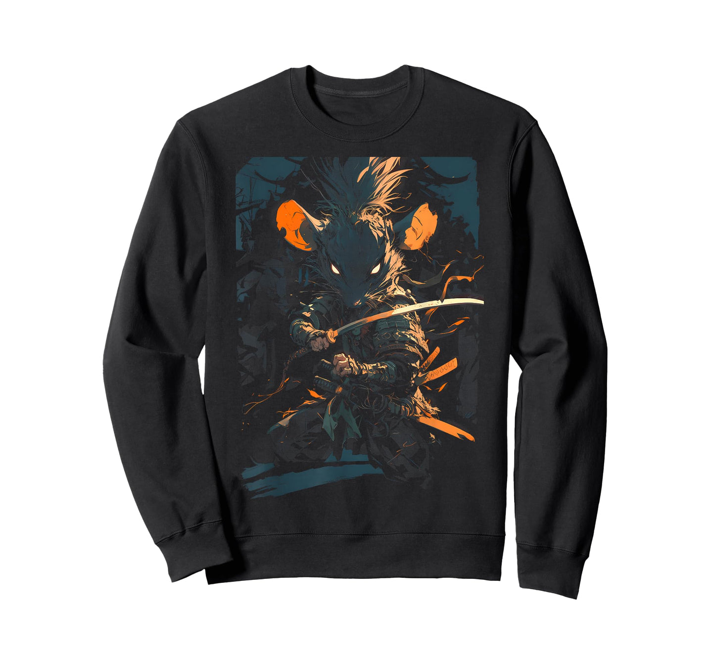 Samurai Mouse Japanese Warrior with Katana Sword T-Shirt