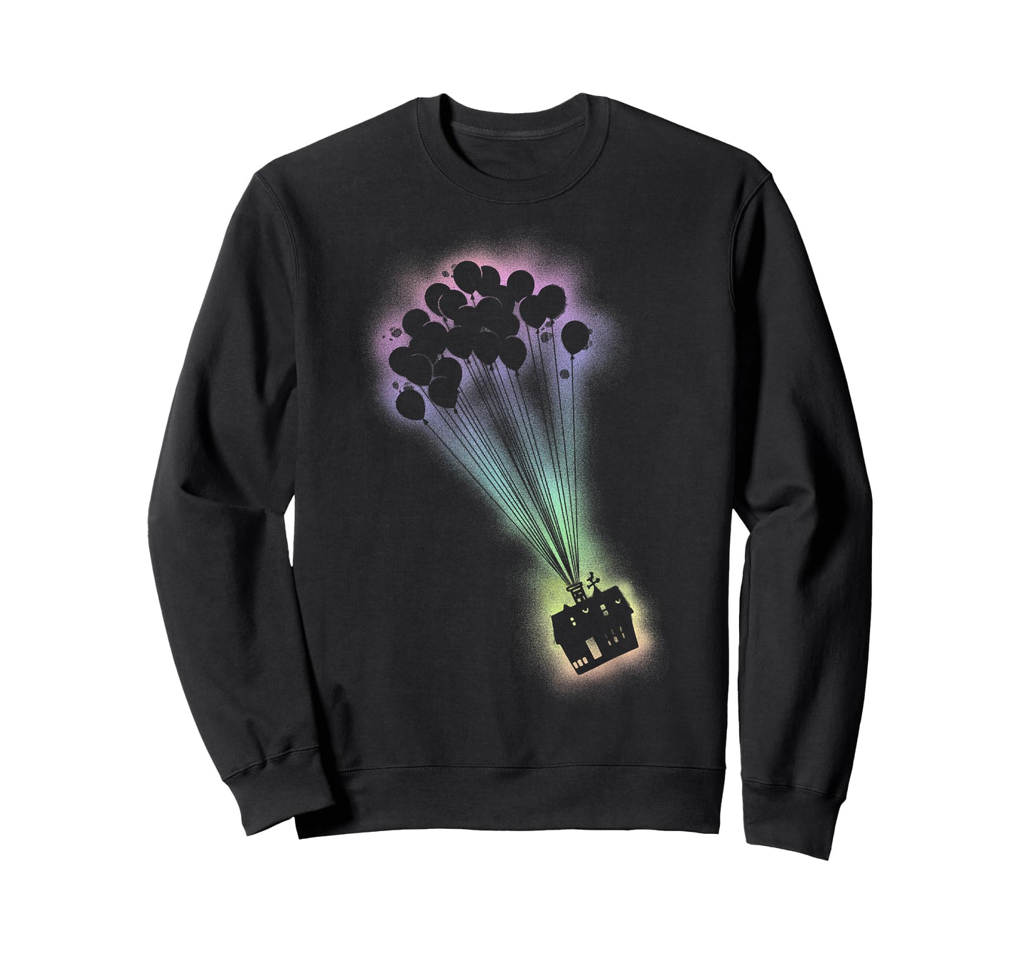 Disney Pixar Up Spray Paint Stencil House Graphic T-Shirt T-Shirt