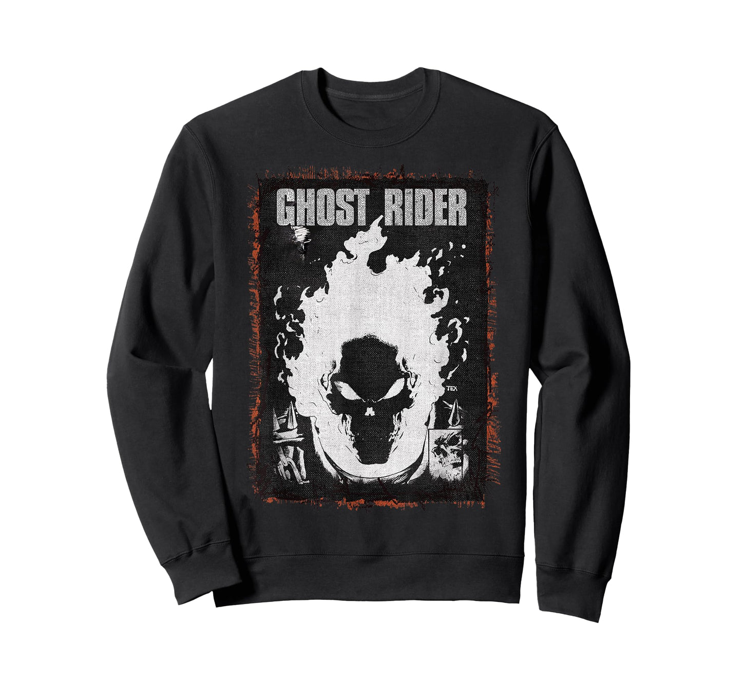 Marvel Ghost Rider Dark Distressed Poster T-Shirt