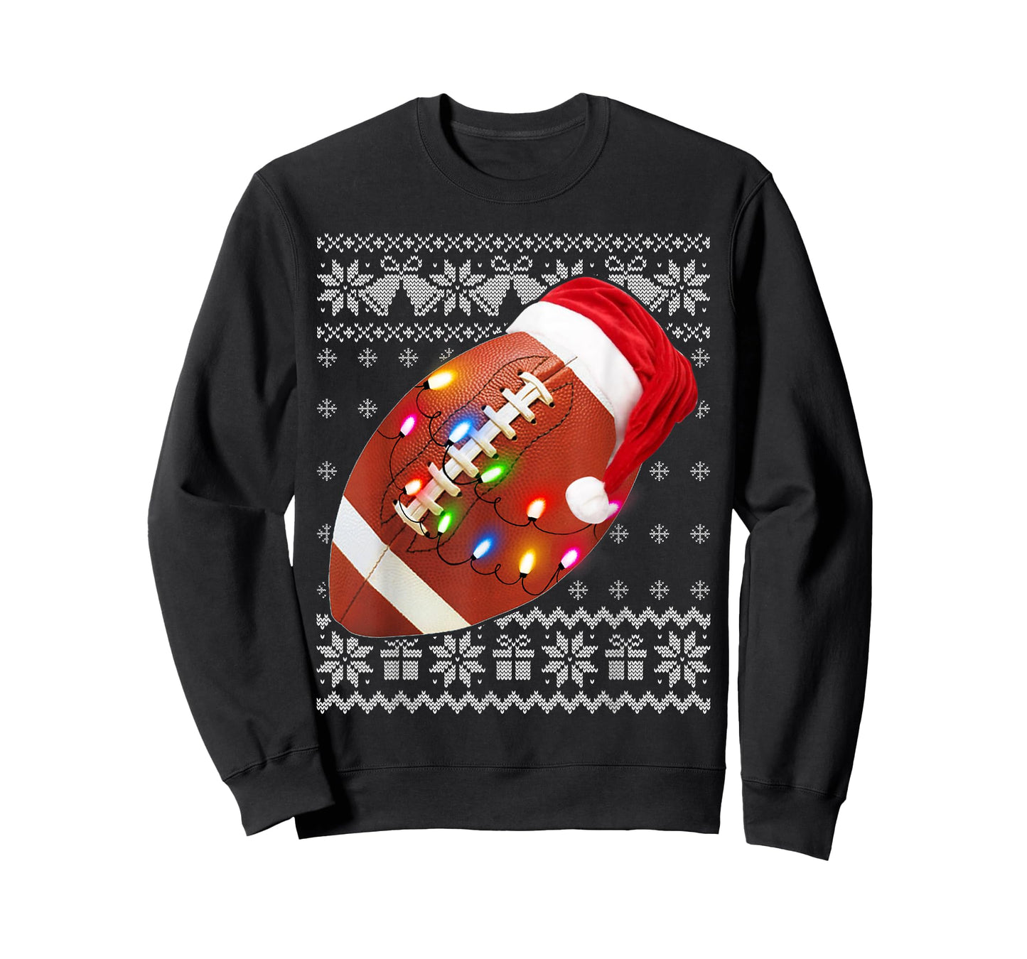 Football Christmas Shirt Funny Ugly Christmas Sweater T-Shirt