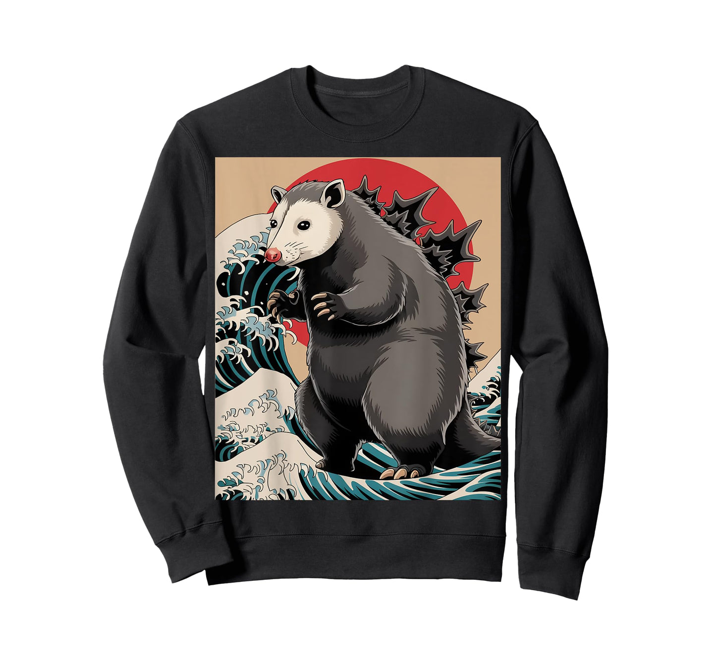 Funny Opossum Kaiju Monster Vintage Japanese Art Anime Retro T-Shirt
