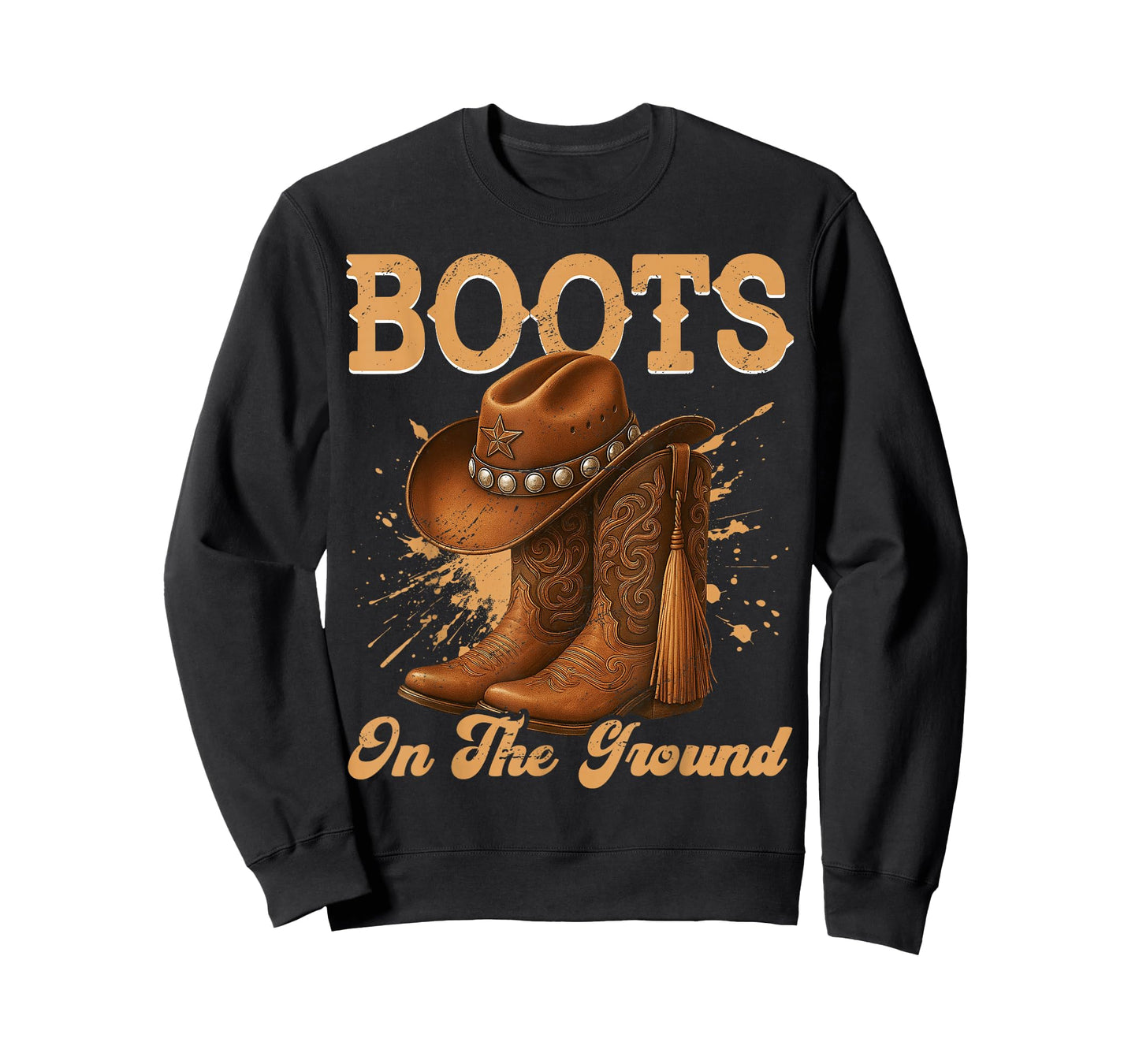 Boots On The Ground Cowboy Boots Rodeo Western Cowgirl T-Shirt