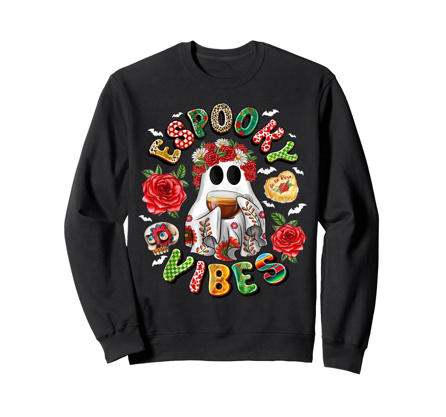 Espooky Vibes Mexican Ghost Day Of The Dead Dia De Muertos T-Shirt