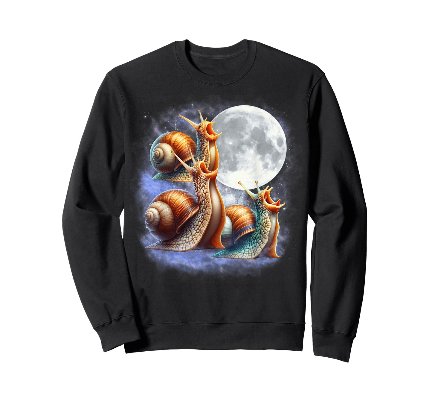 Three Snails Moon Funny Snail Howling Wolfs Moon Parody T-Shirt