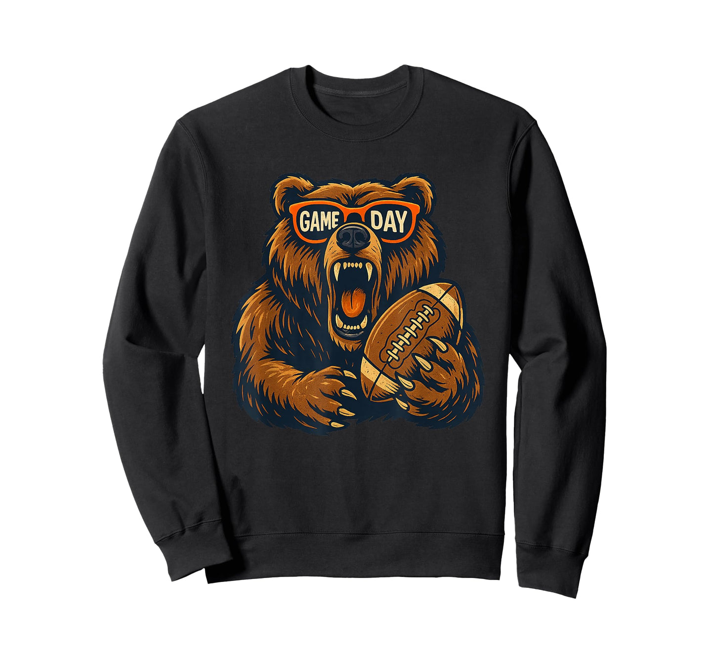 Funny Football Bear Game Day Vintage Shirt Fans T-Shirt