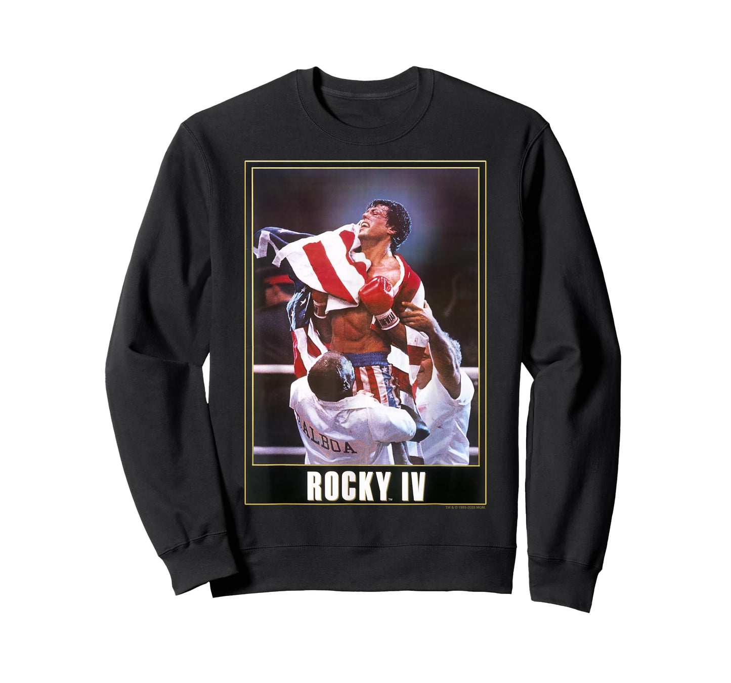 Rocky IV American Flag Poster T-Shirt Small