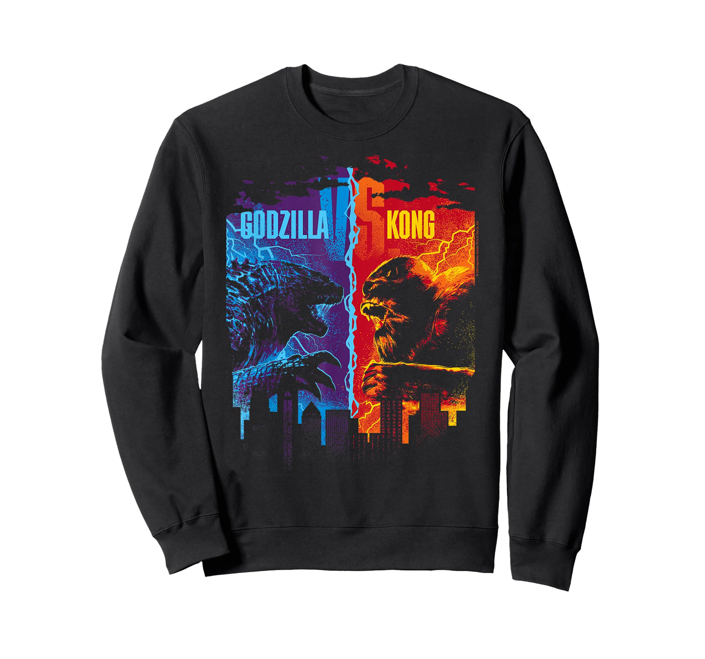 Godzilla x Kong T-Shirt, Unisex-Adults, Short Sleeve, Black, Small