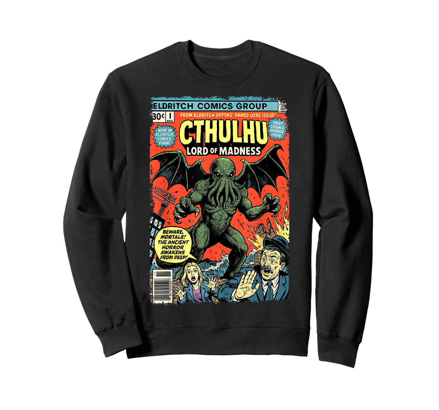 Cthulhu Lord of Madness, Vintage Comic Book Cover T-Shirt