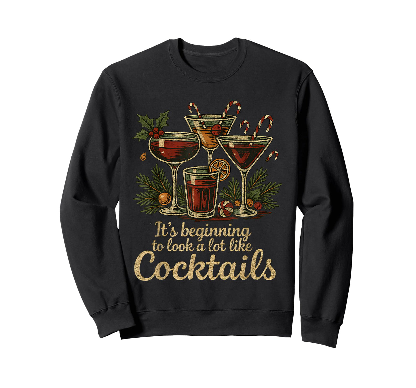 Funny Christmas Cocktails Holiday Party Drink T-Shirt