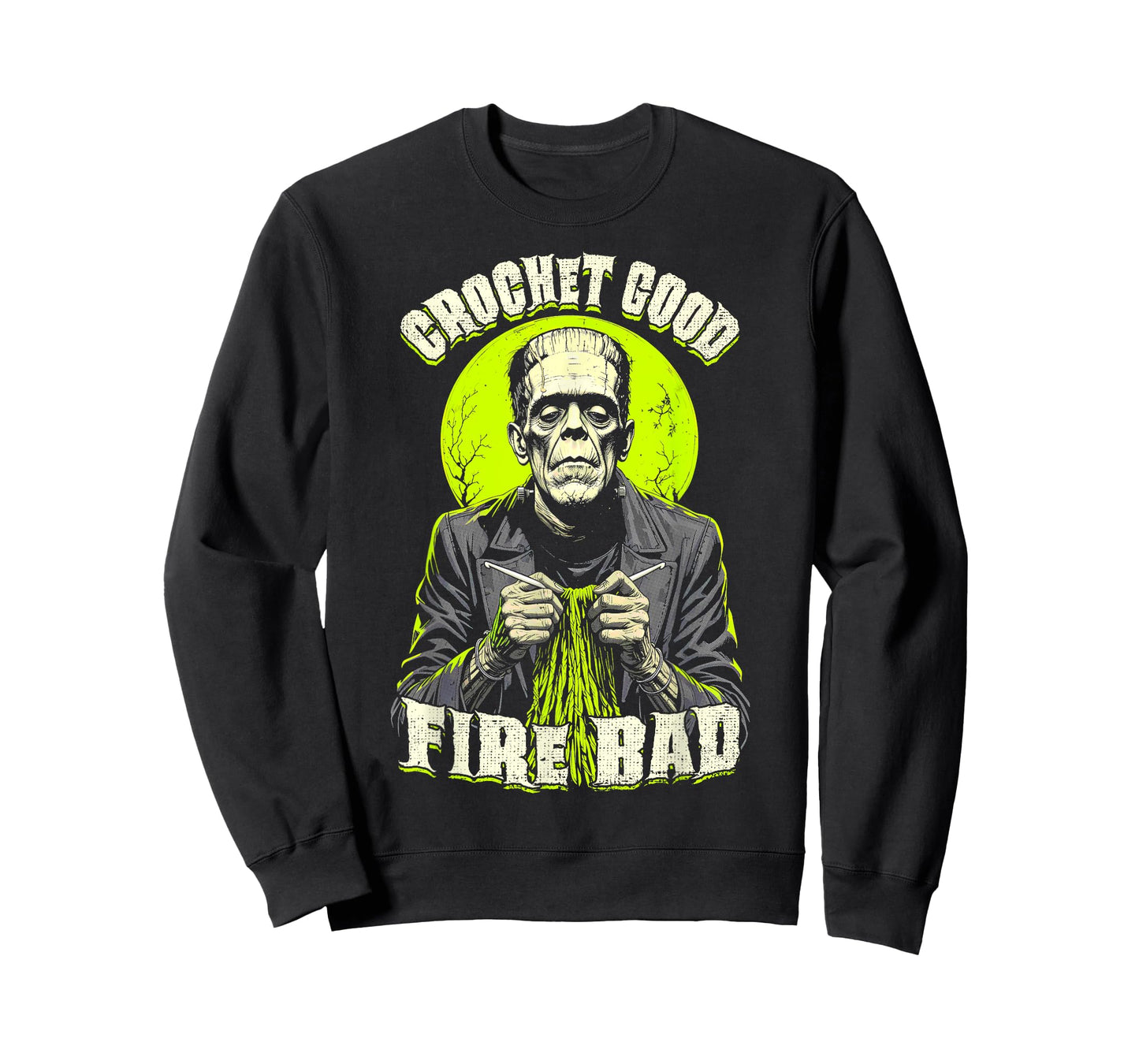 Funny Crochet Frankenstein Knitting Halloween Crocheting T-Shirt