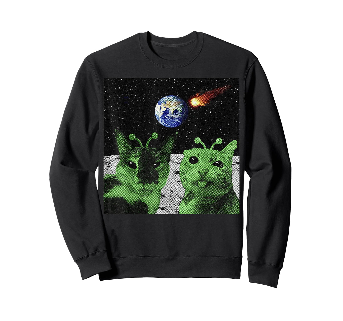 Cat UFO Y2K Cats Alien Selfie Funny Cat Gifts for Men Women T-Shirt