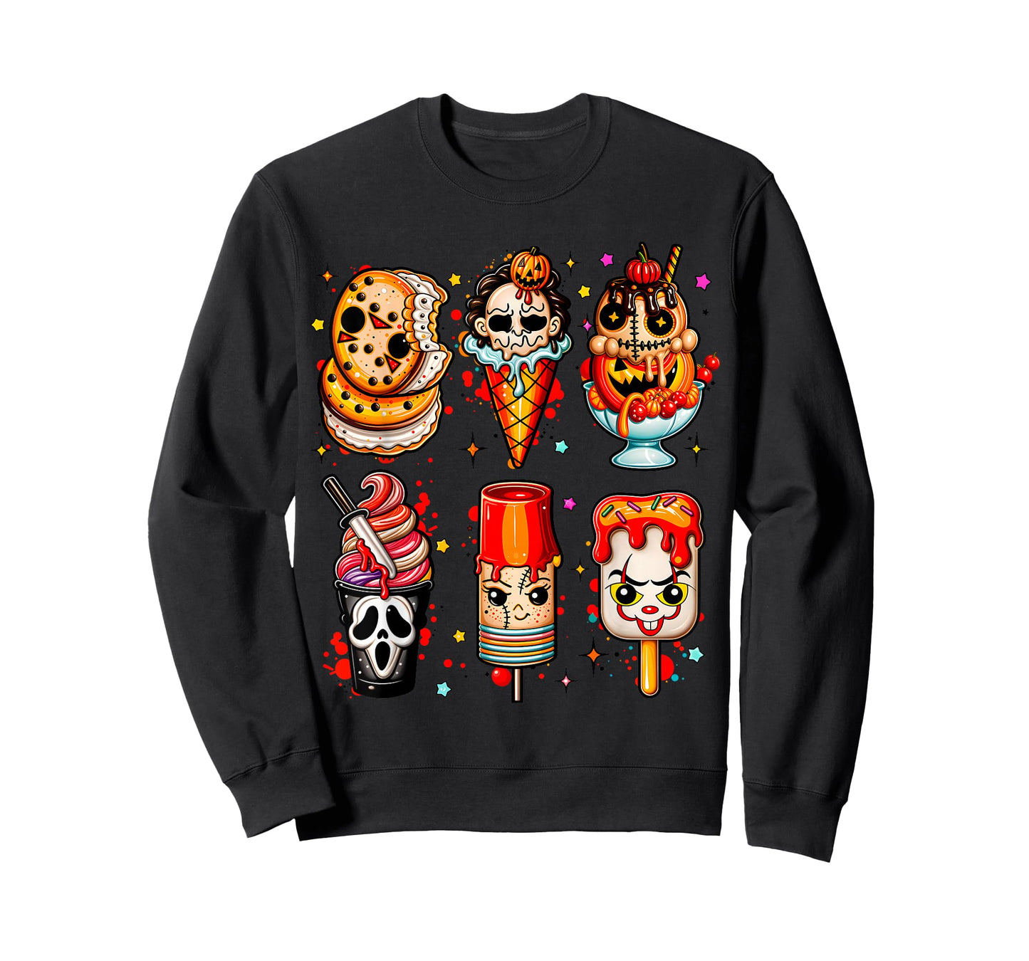 Horror Movies Summer Popsicle Halloween Ice Cream Summerween T-Shirt