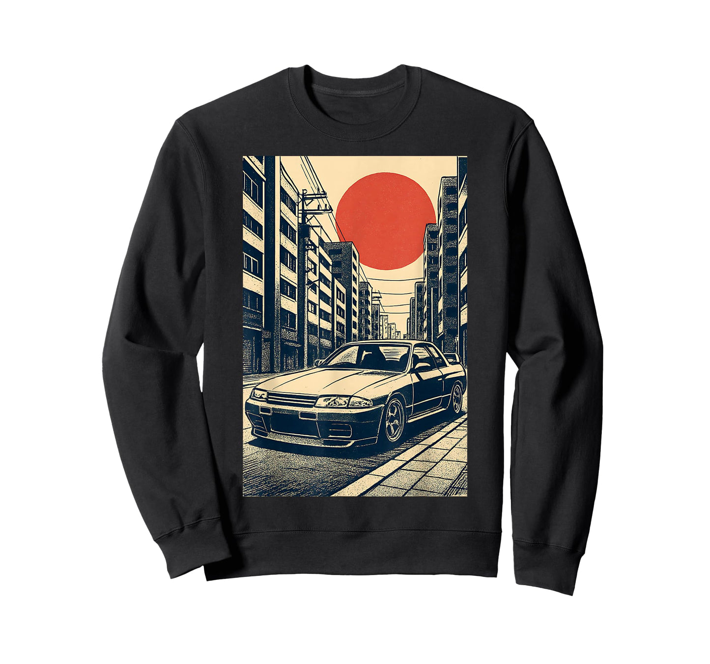 Japanese Cars Retro JDM Street Scene Tuner Car Art T-Shirt