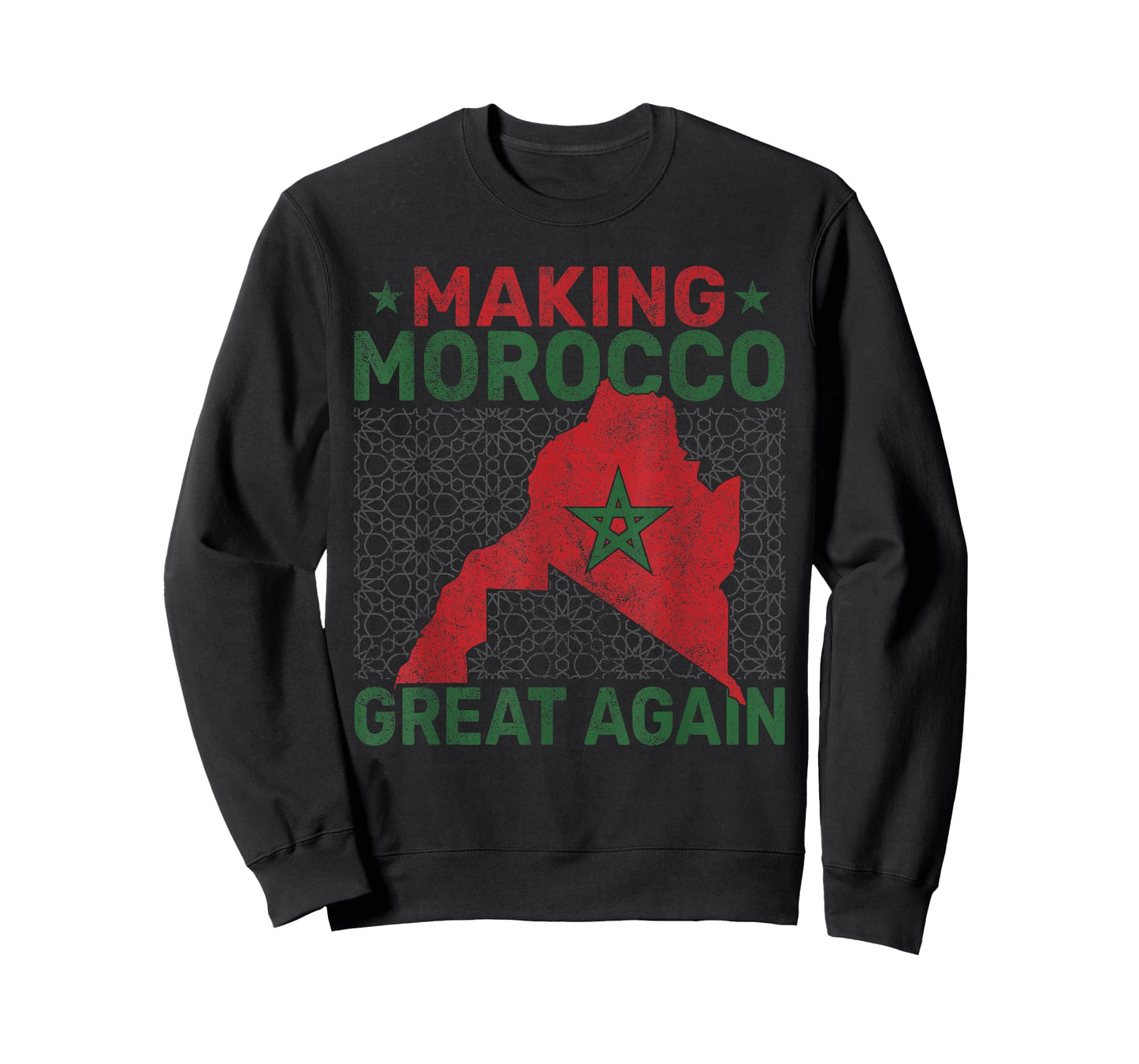 Making Morocco Great Again Patriotic Vintage map T-Shirt