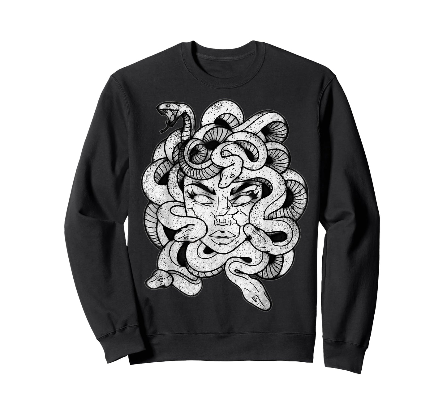 Medusa Black & White Stone Statue - Greek Mythology Medusa T-Shirt