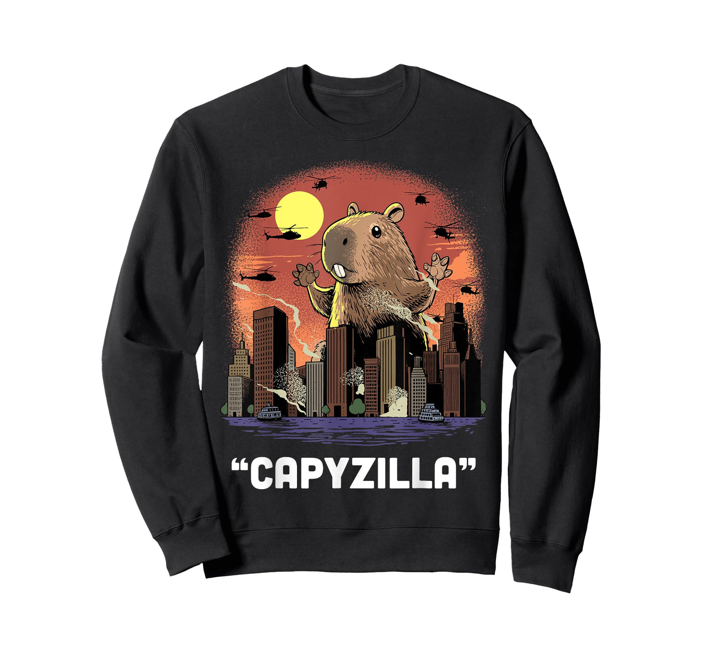 Capybara Shirt Funny Kaiju Caybara Monster Rodent Capyzilla T-Shirt
