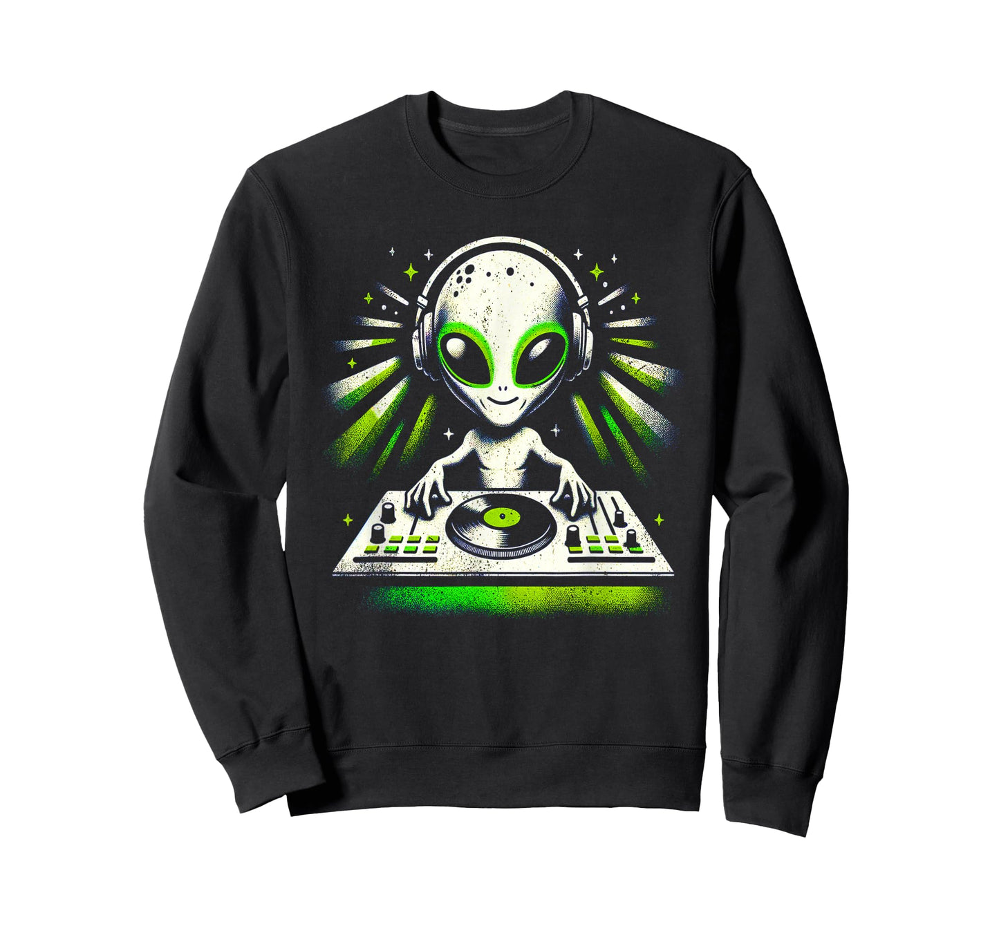 Alien DJ Music Mixer Fun Extraterrestrial Music Lover Shirt T-Shirt