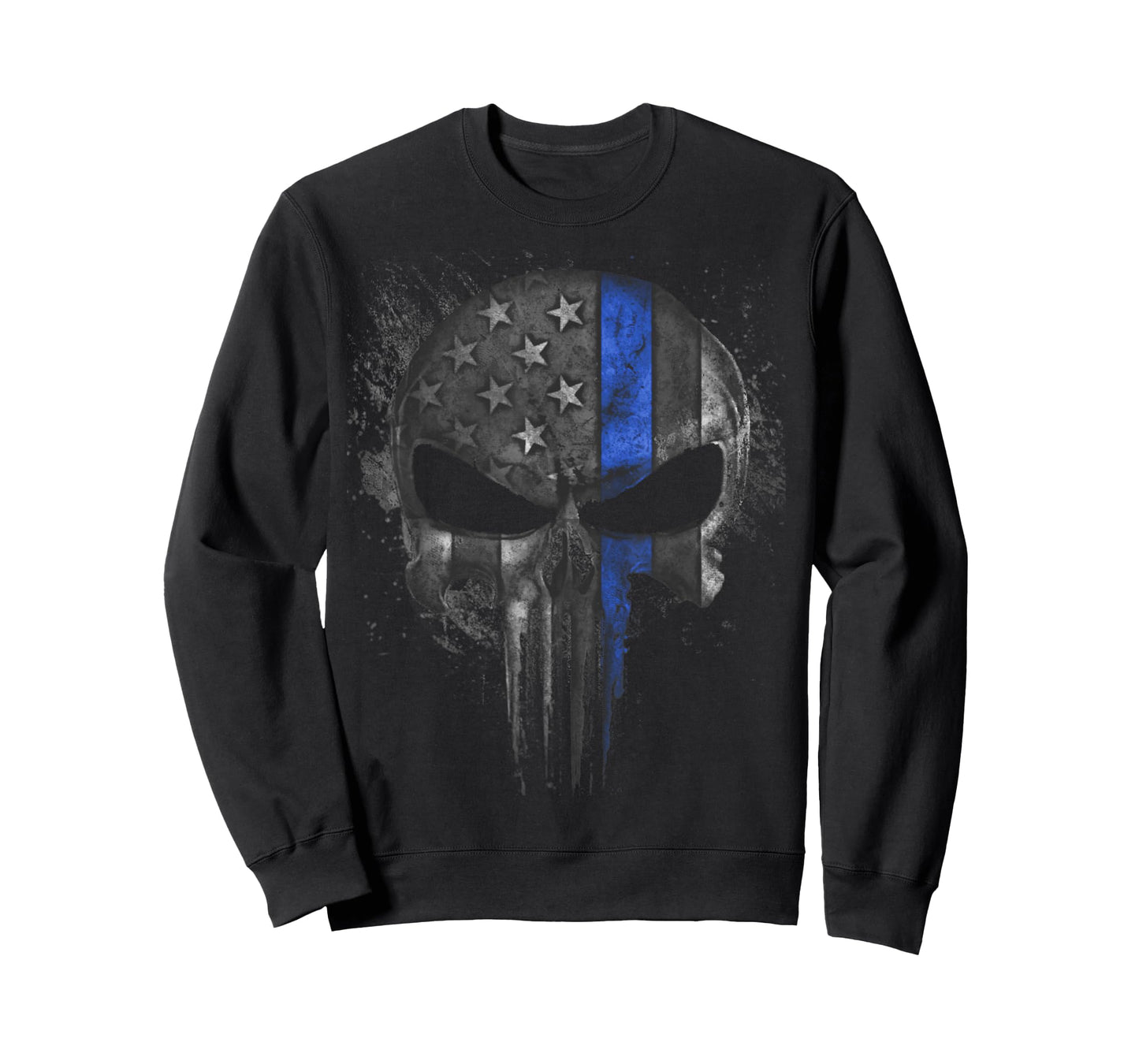 Thin Blue Line Skull T-Shirt