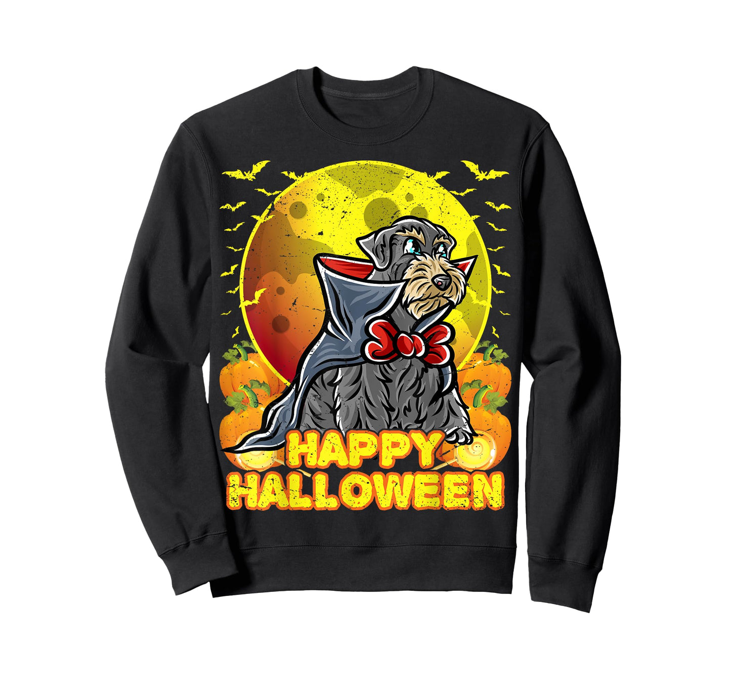Miniature Schnauzer Happy Halloween Costume Vampire T-Shirt