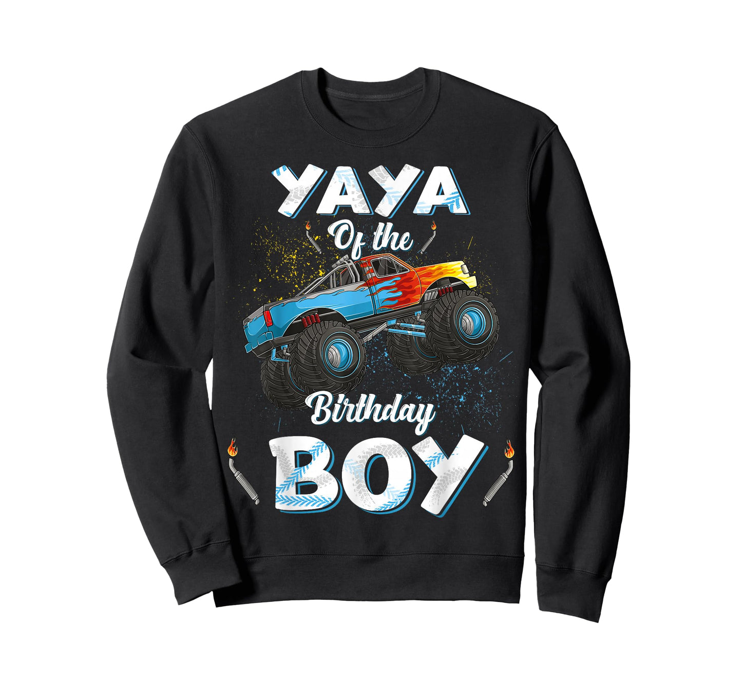 Yaya Of The Birthday Boy Monster Truck Bday Women Grandma T-Shirt