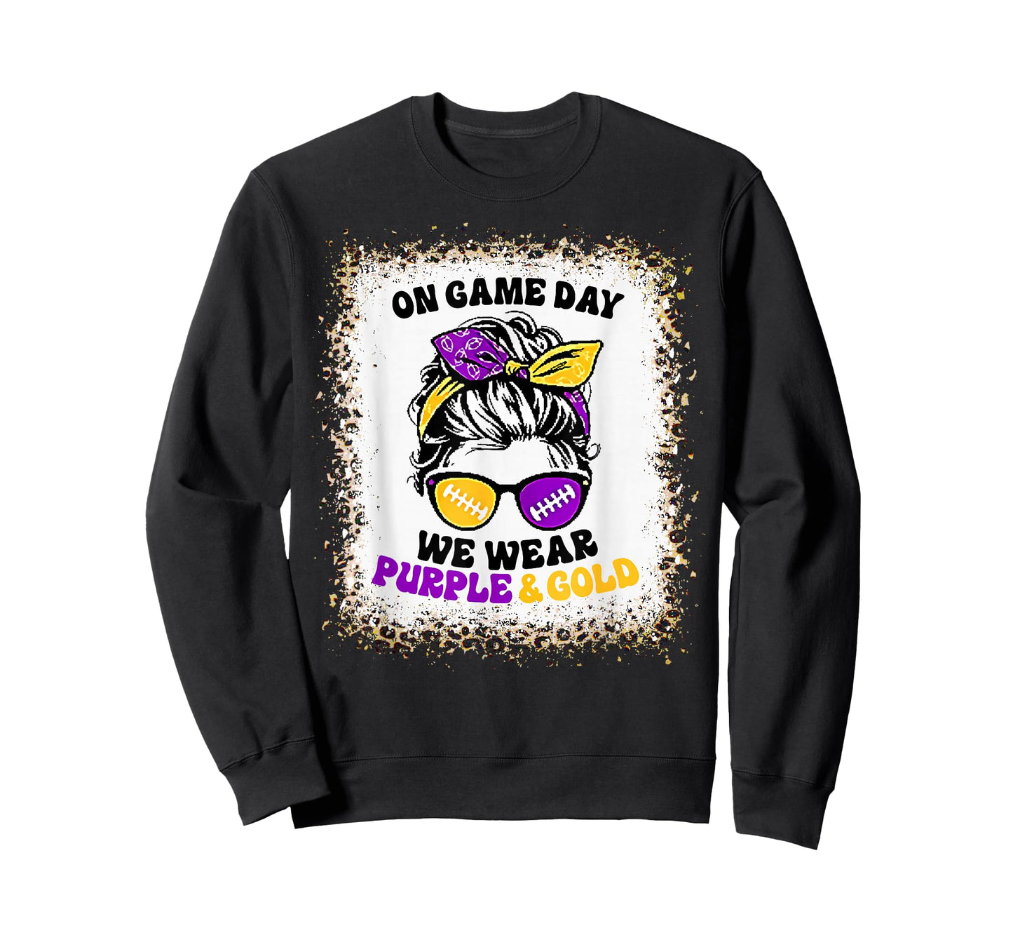 On Gameday Football We Wear Purple and Gold Game Day T-Shirt