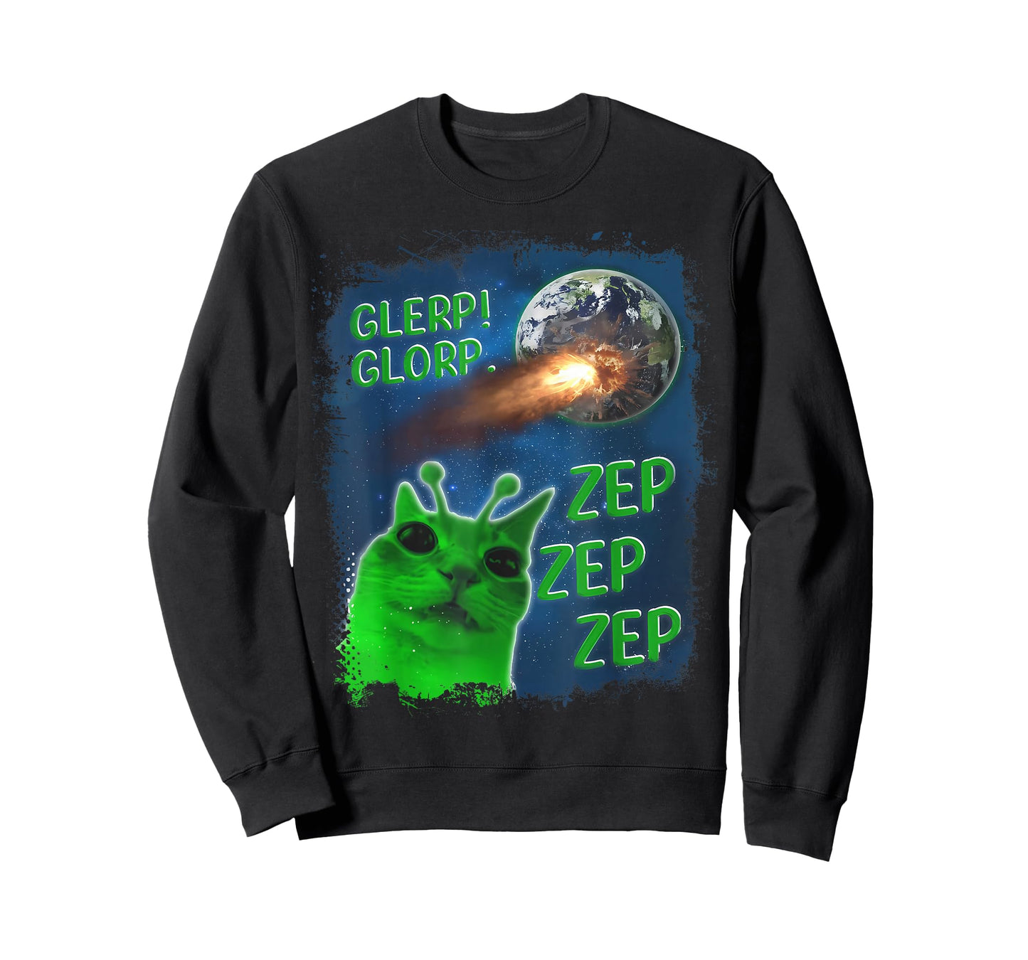 Glerp Glorp Funny Alien Cat T-Shirt