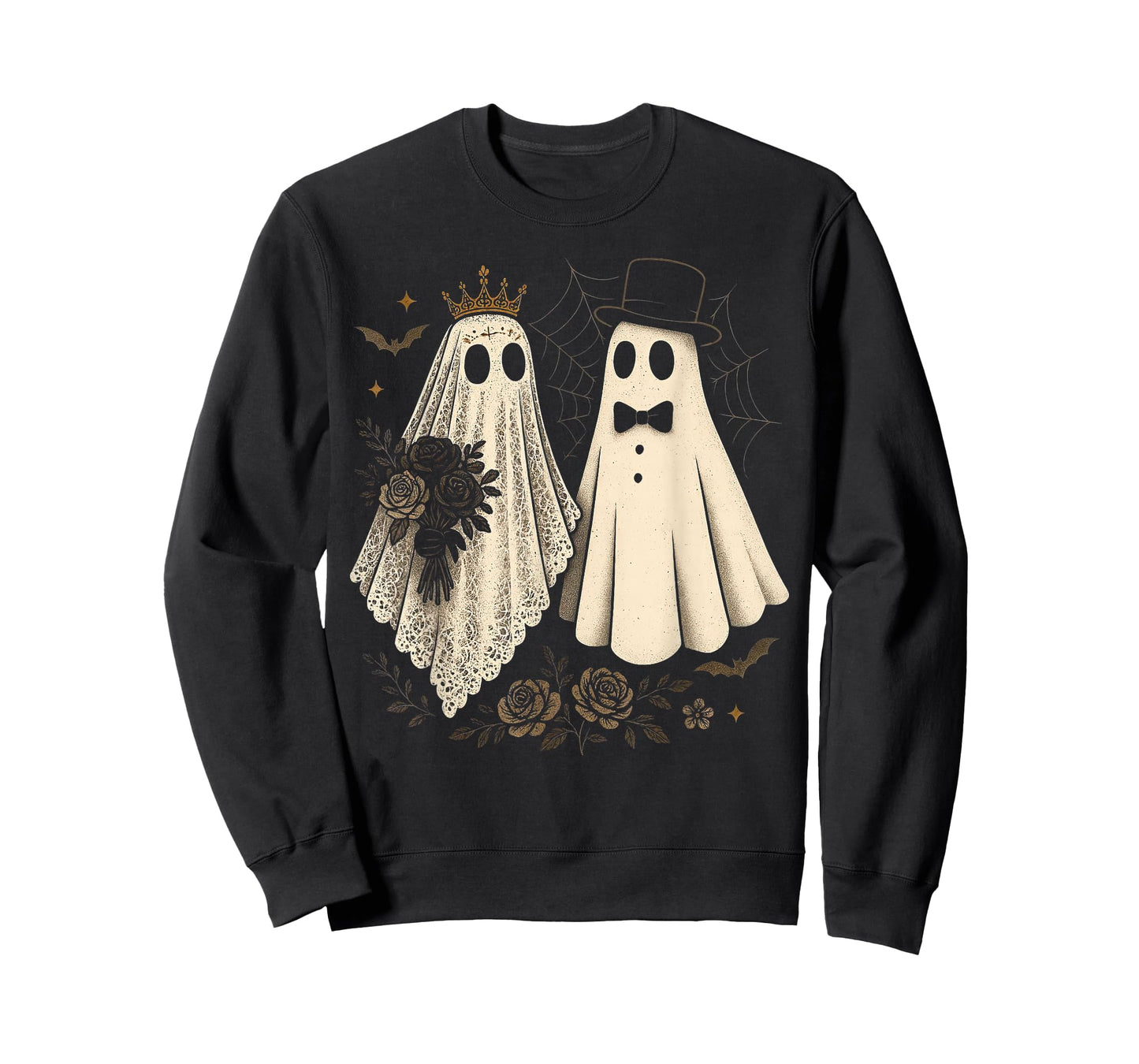 Spooky Ghost Bride and Groom Halloween Wedding Gothic Bride T-Shirt
