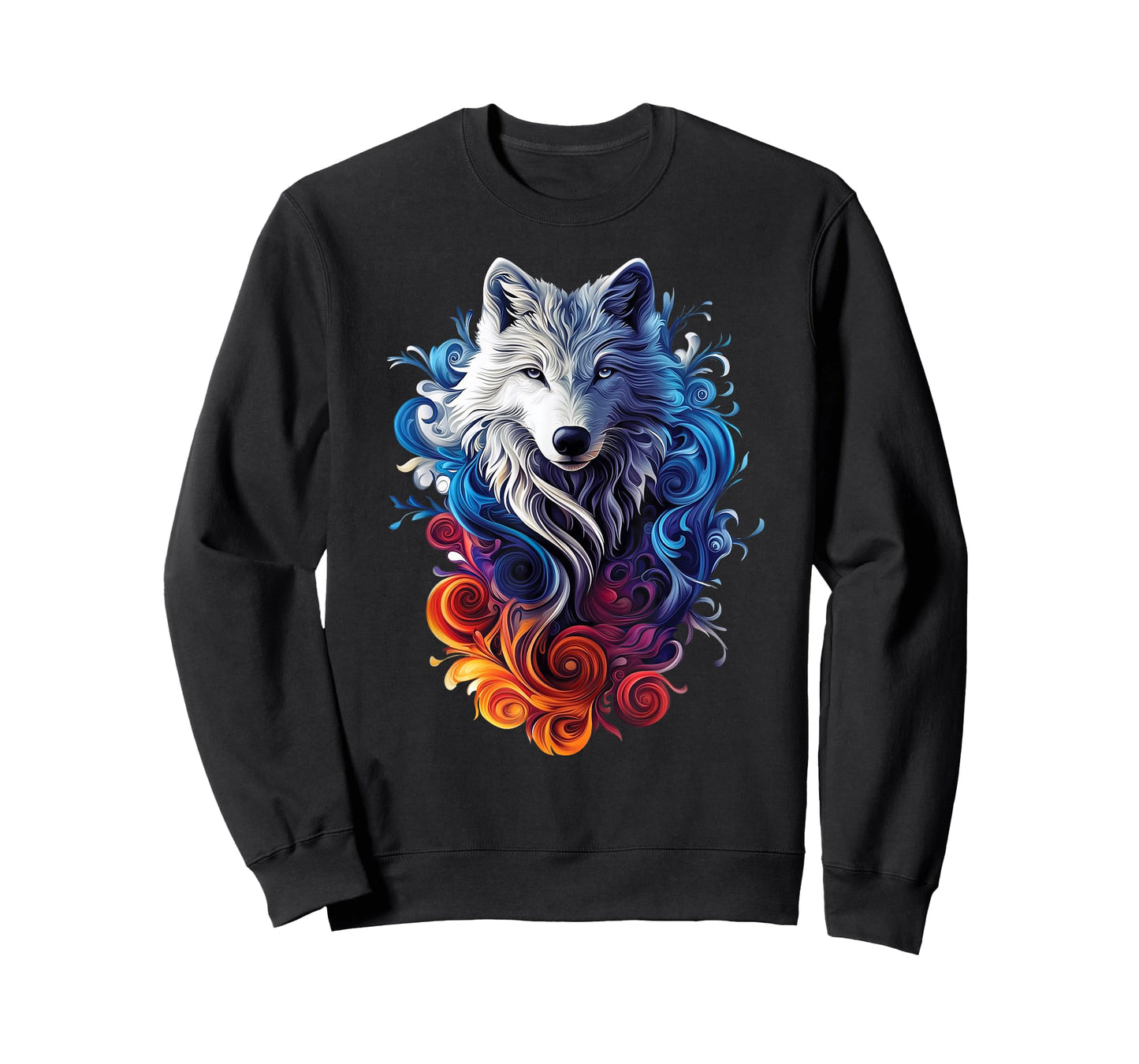 White Polar Wolf Wildlife Nature Colorful Polar Wolf T-Shirt