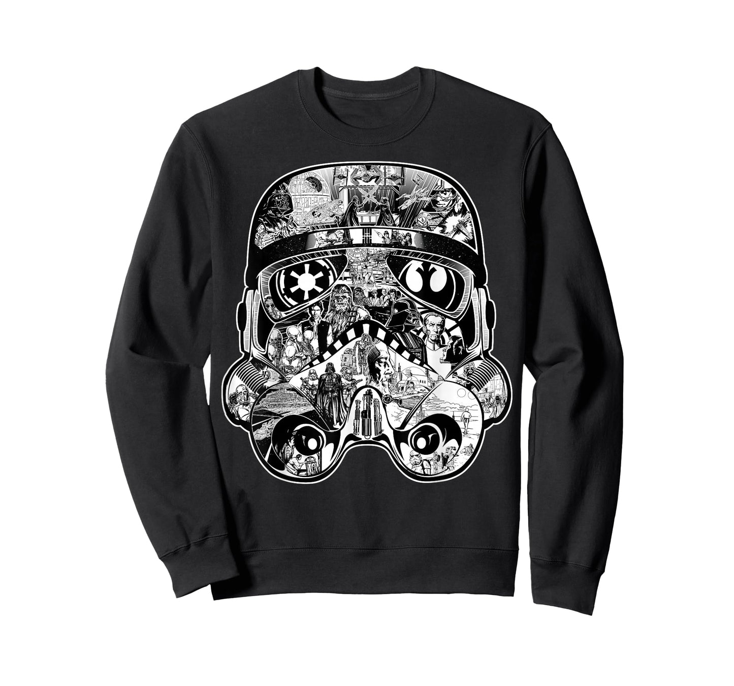Star Wars Stormtrooper Helmet Comic Collage Graphic T-Shirt