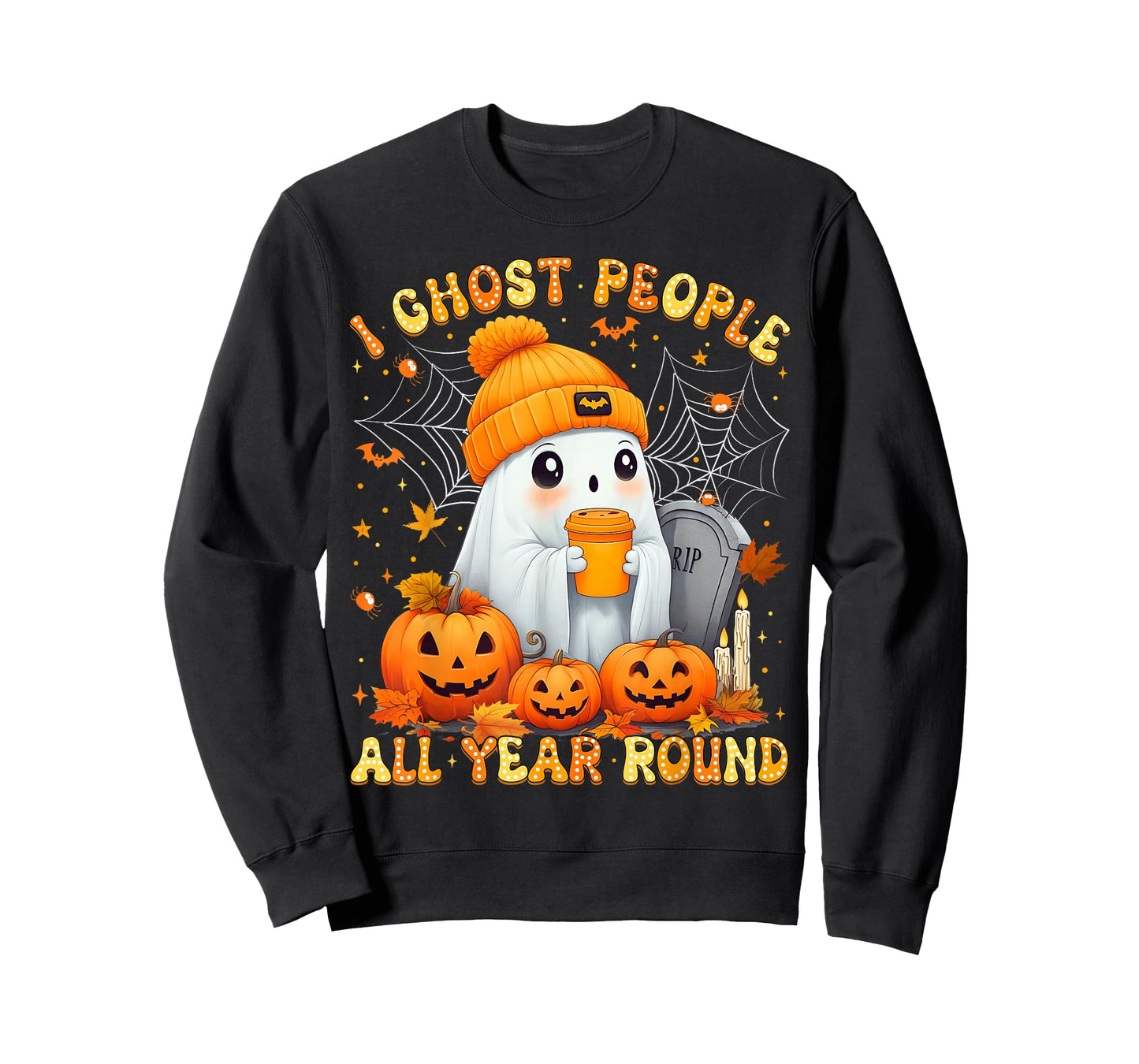 Halloween Ghost I Ghost People All Year Round Coffee Lover T-Shirt