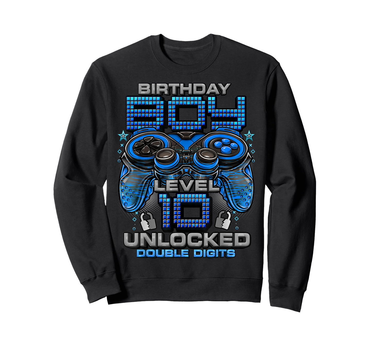 Level 10 Unlocked Awesome Since 2015 10th Birthday Gaming T-Shirt