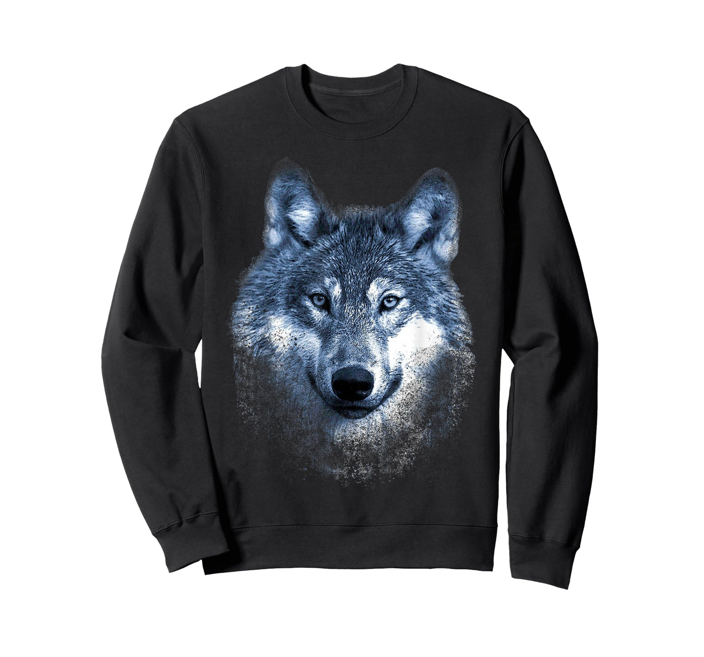 Timber Wolf Face Portrait Distressed Graphic Art Design T-Shirt