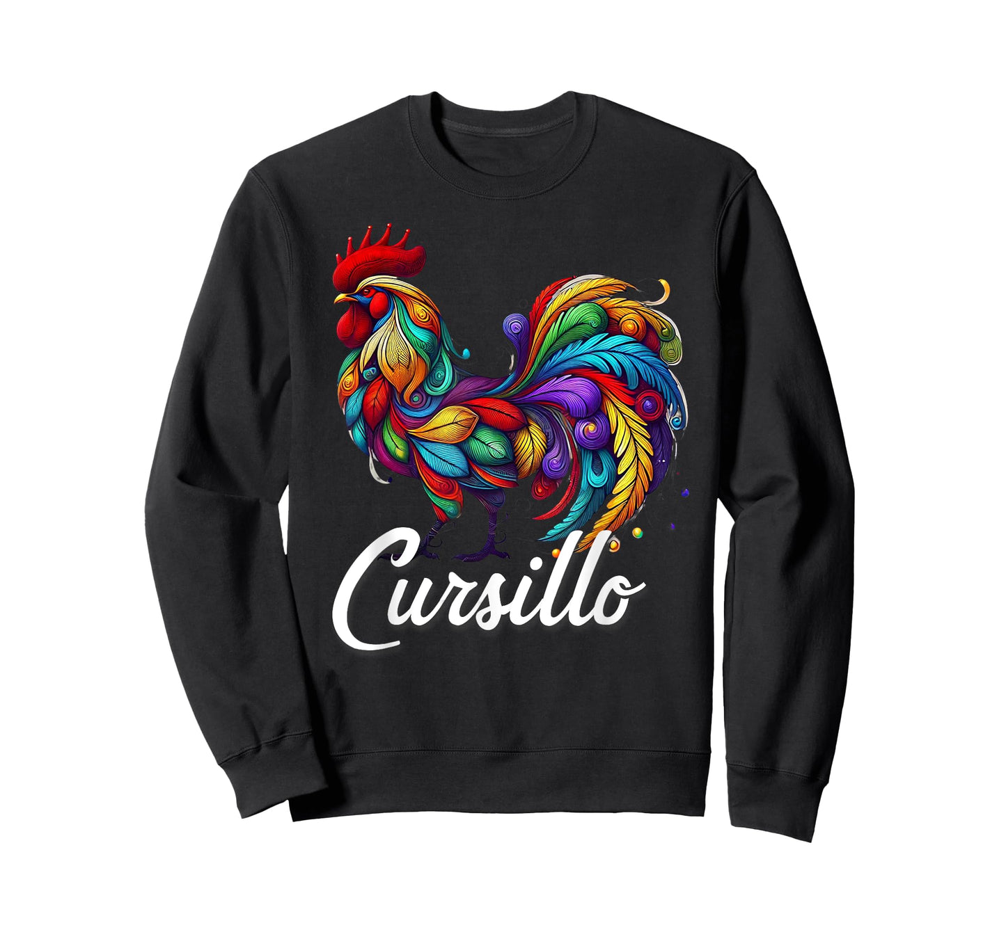 DeColores Cursillo Rainbow Rooster Catholic T-Shirt