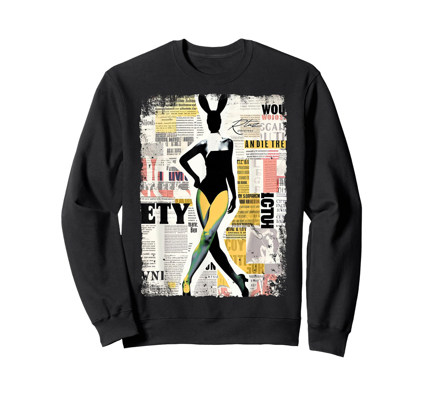 Magazin Cover Vintage Girl Bunny Collage Sexy Model Pin-up T-Shirt