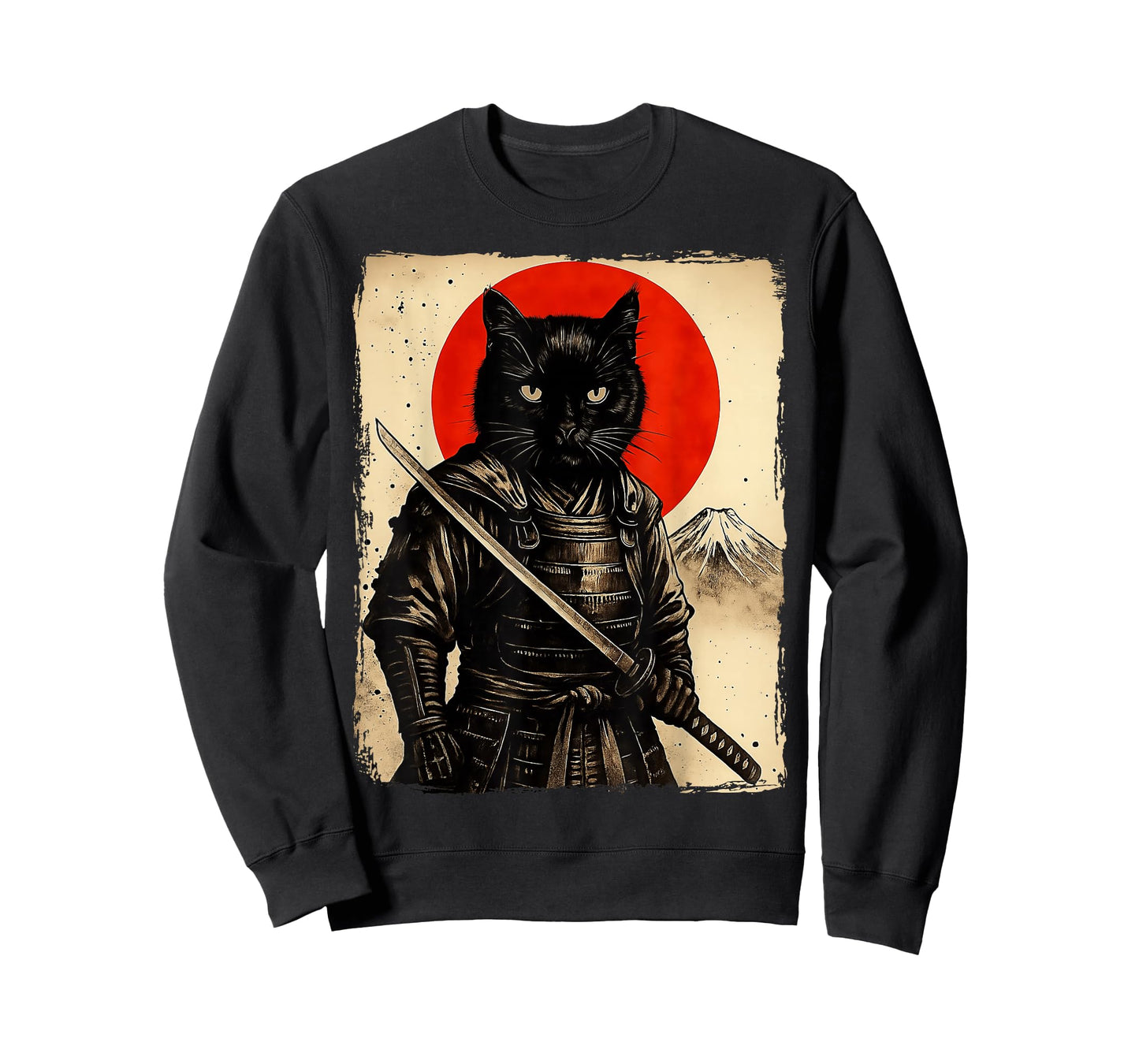 Cat Samurai Japanese Sword Anime Cat T-Shirt