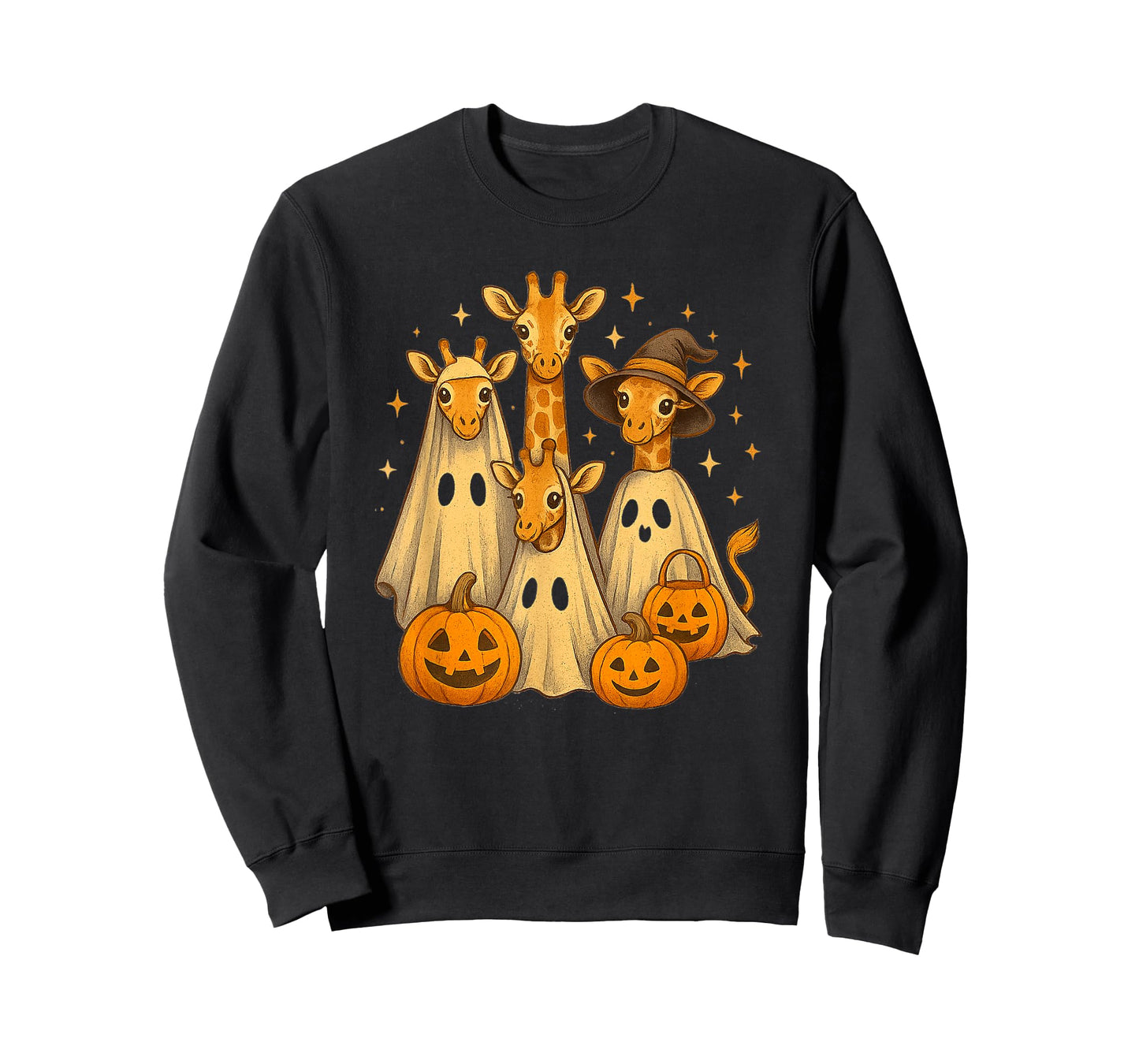 Spooky Ghost Giraffe Halloween Funny African Animal Lover T-Shirt