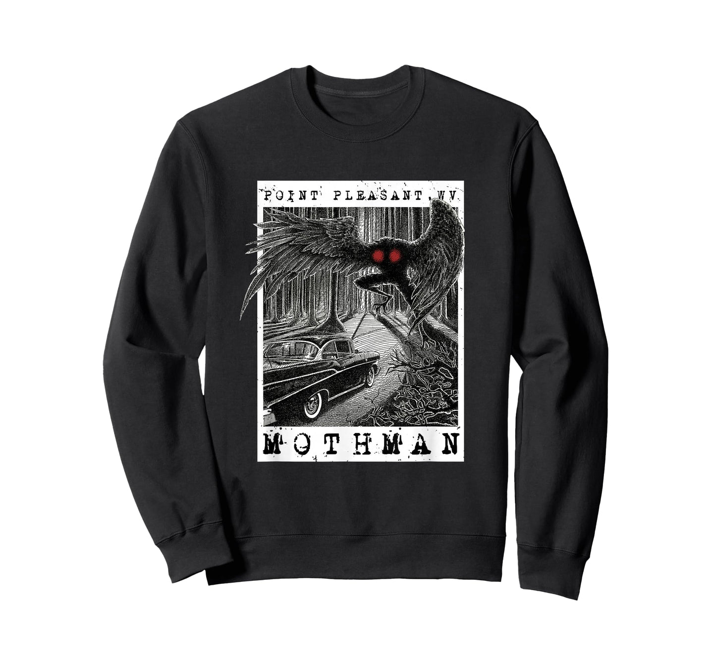 Mothman Encounter - 1966 Point Pleasant Original Cryptid Art T-Shirt