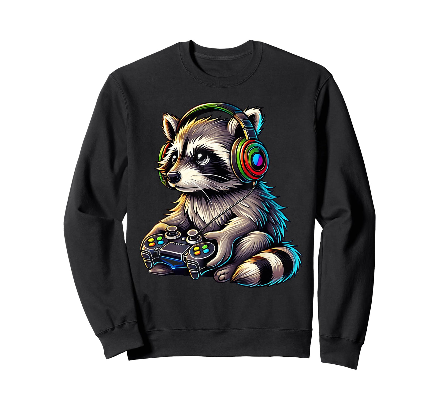 Gaming Raccoon Video Games Raccoon Lovers Gamers Boys Men T-Shirt