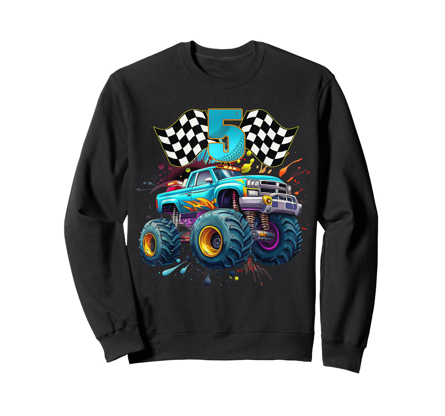 Birthday Monster Truck 5 year Old Boys 5th Awesome Party T-Shirt