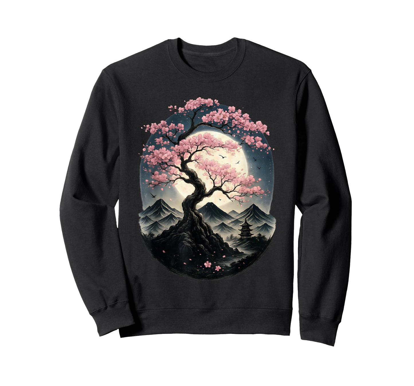 Traditional Japanese Sakura Garden Landscape Cherry Blossom T-Shirt