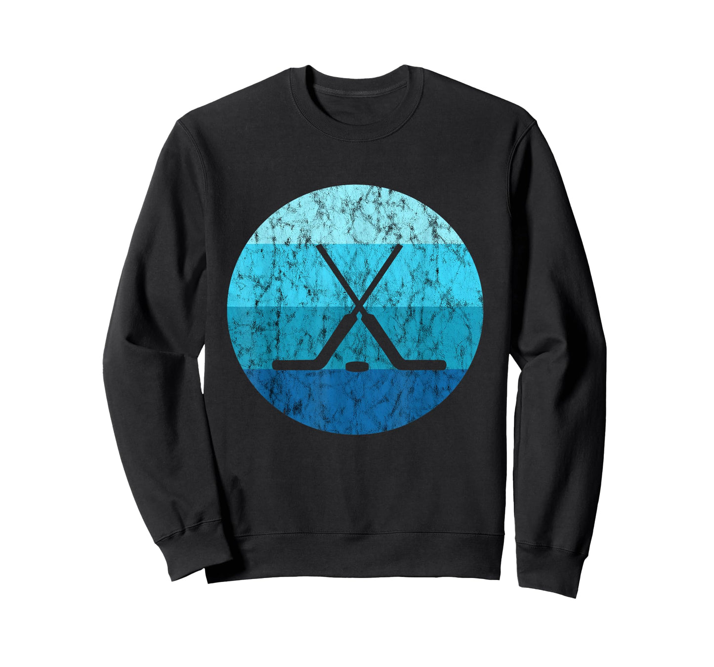 Ice Hockey Stick Hockey Sport Retro Vintage Ocean Water T-Shirt