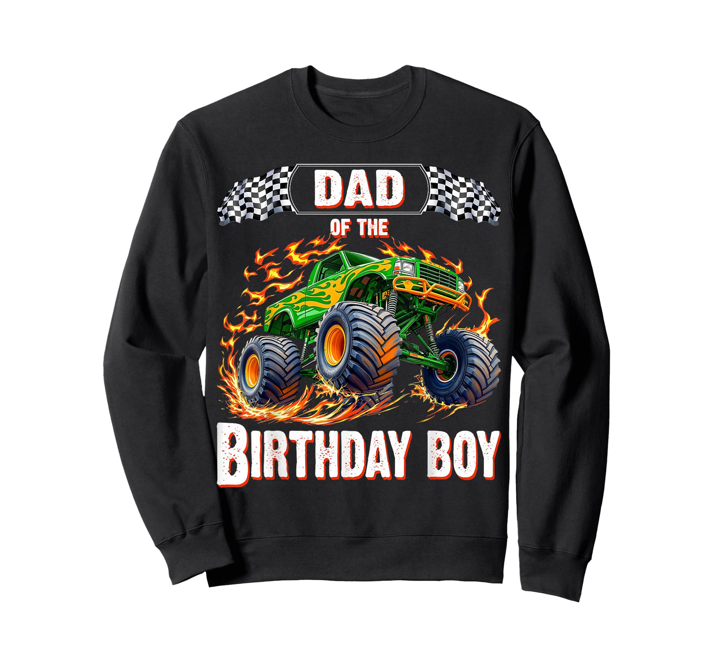 Dad of the Birthday Boy Monster Truck Birthday T-Shirt