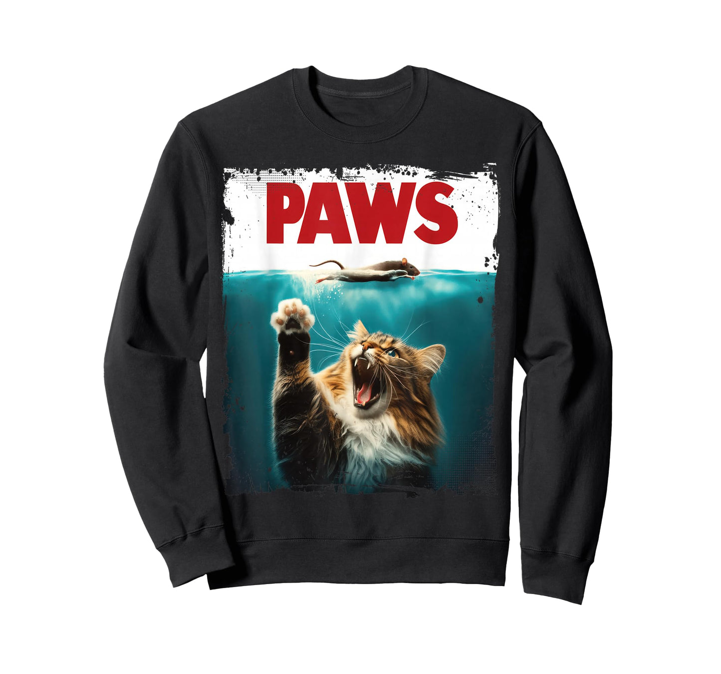 Humorous Paws Parody Cat Mouse for Cat Lover Cat Mom Cat Dad T-Shirt