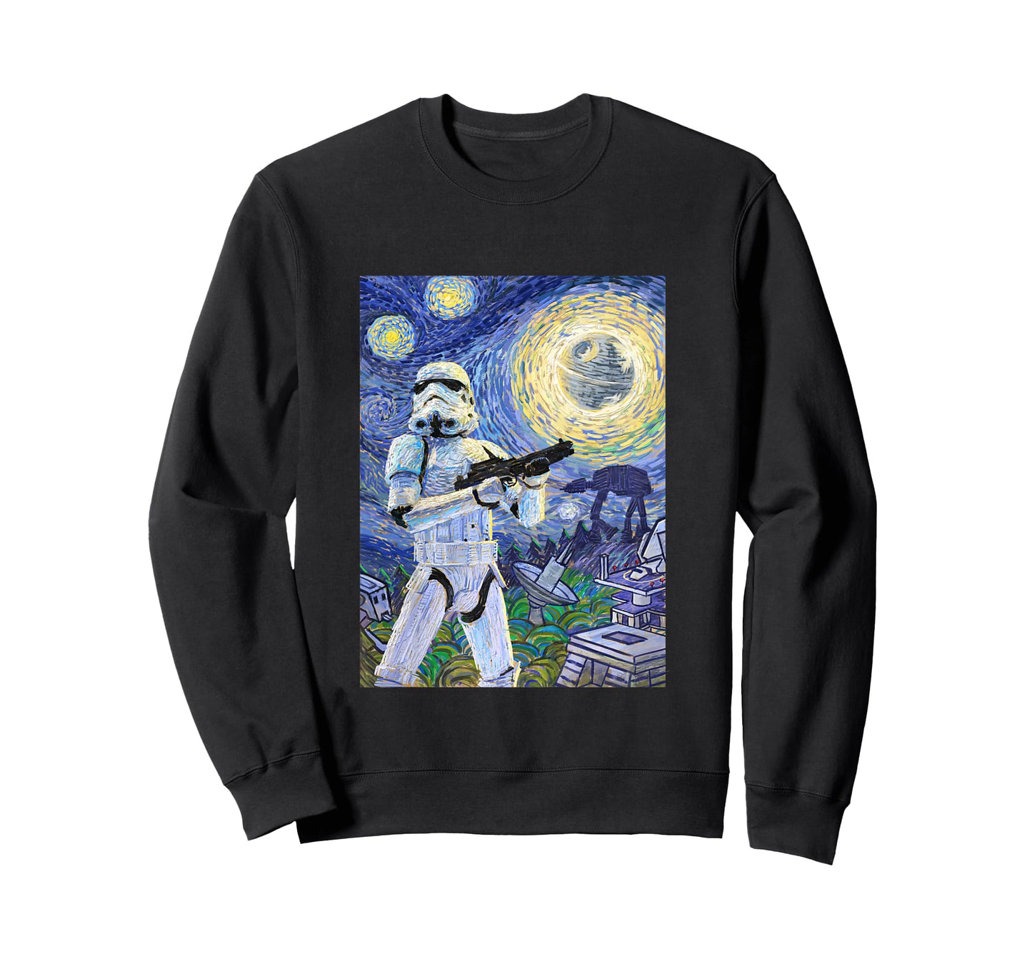 Kids Star Wars Classic Stormtrooper Van Gogh Starry Night Print T-Shirt