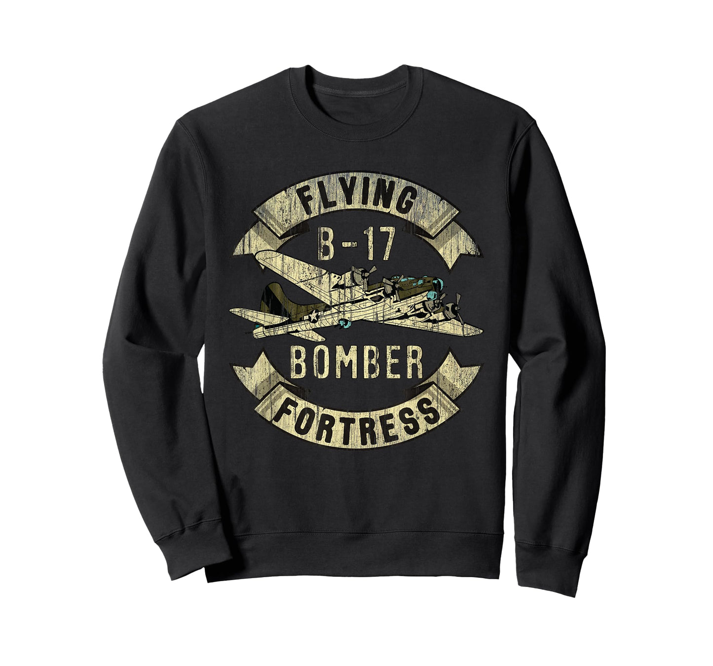 Vintage B-17 Bomber WW2 Plane Aviation Airplane Shirt Grunge