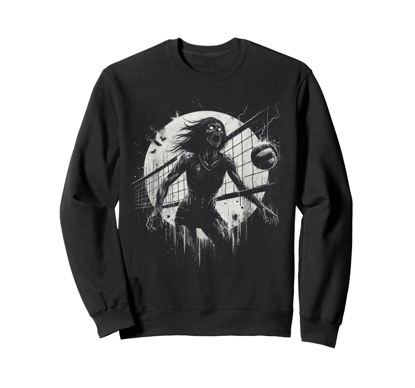 Female Zombie Volleyball - Creepy Volleyball Halloween Lover T-Shirt