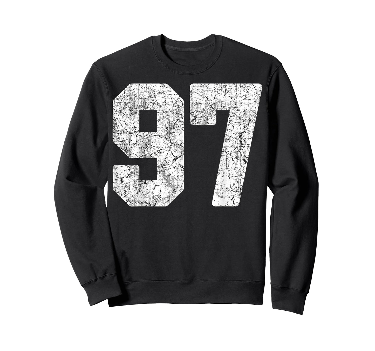 Distressed White Number 97 Jersey Player Uniform #97 Grunge T-Shirt